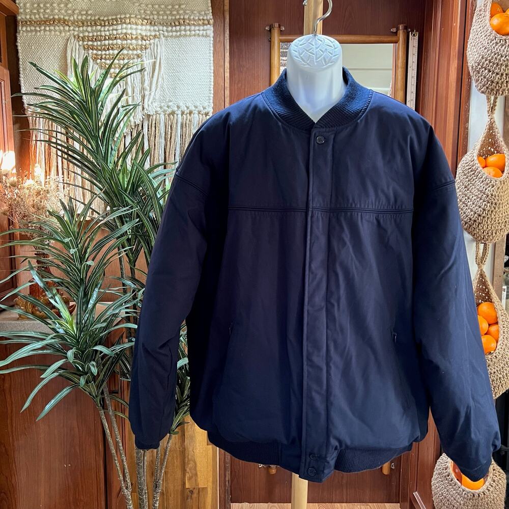 Vintage Woodsman ATA Insulated Jacket Mens 2XL Tall XXLT Navy Winter Work Coat